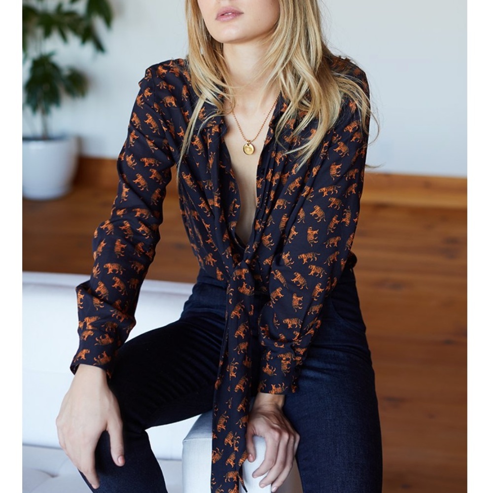 Emerson Fry Ribbons Blouse- Tigers